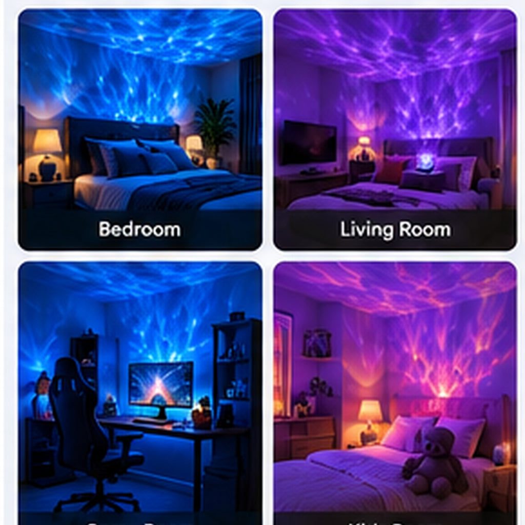 NorvaGlow™ Ocean Wave & Northern Lights Projector Lamp